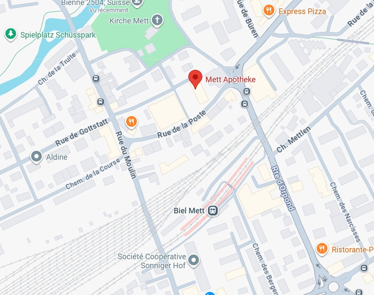 Localisation pharmacie Biel/Bienne